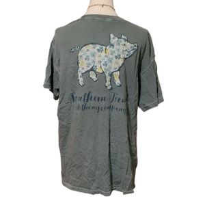 ⏰50% OFF Comfort Colors Southern Trend Acid Washed Green Tee Size Large